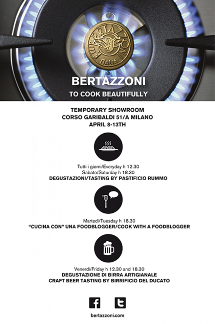 TILLFÄLLIGT SHOWROOM, MILANO 8-13 APRIL - Bertazzoni